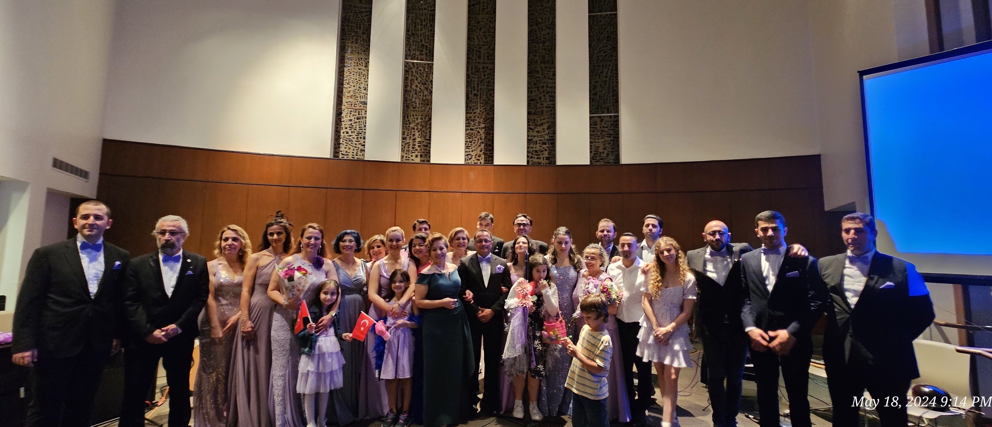 DMV Turkish Music Ensemble concert group photo at American University